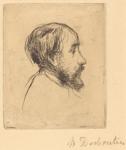 Degas by Marcellin Gilbert Desboutin, print, 1875