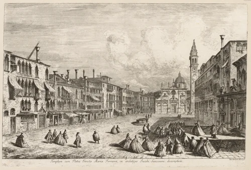 Views of Venice: S. Maria Formosa by Michele Marieschi, print, 1741