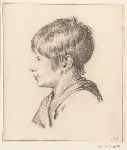 Jongensbuste by Jean Bernard, drawing, 1812