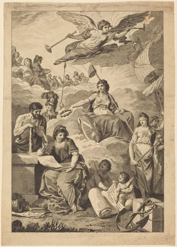 Britannia Crowning History by Charles Grignion
Conrad Martin Metz, print, 1780-1800