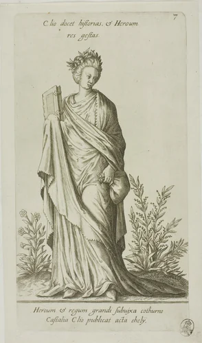 Clio, Muse of History, plate 7 from Parnassus Biceps by Johann Theodor de Bry
Robert Boissard
Jean-Jacques Boissard, print, 1601