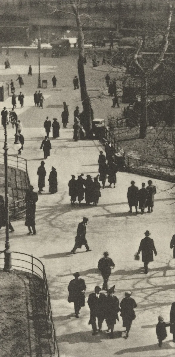 City Hall Park, New York by Paul Strand, photograph, 1915