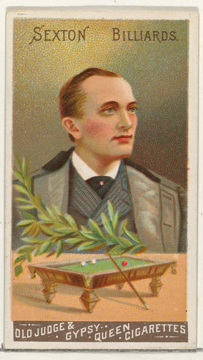 Sexton, Billiards, from the Goodwin Champion series for Old Judge and Gypsy Queen Cigarettes by Goodwin & Company, print, 1888
