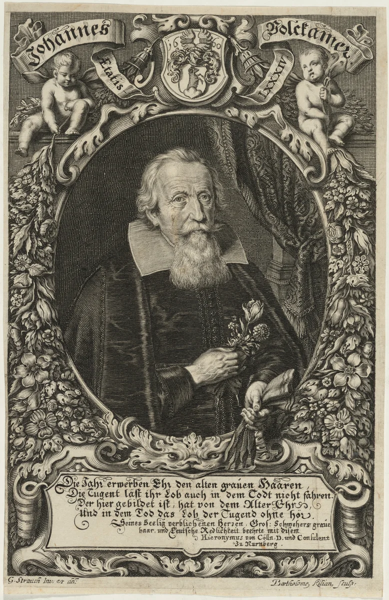 Johann Volckamer by Bartholomäus Kilian, print, 1630-1696