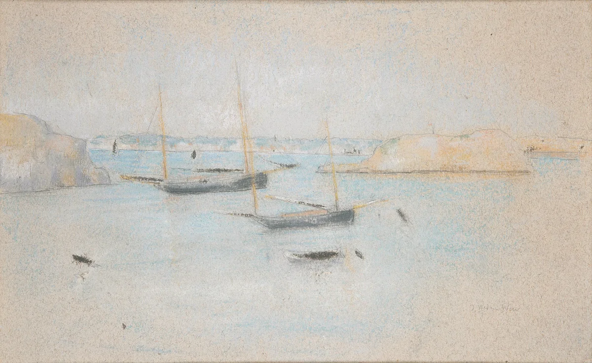 Boats by Julian Alden Weir, artwork, 1852-1919