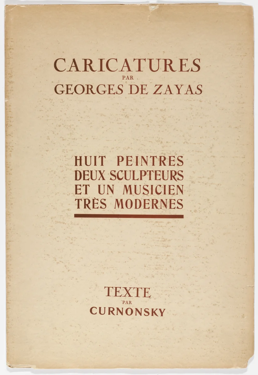 Caricatures by Georges de Zayas: Eight Very Modern Painters, Two Sculptors and a Musician (Caricatures par Georges de Zayas: Huit peintres, deux sculpteurs et un musicien très modernes) by Georges de Zayas, print, 1919
