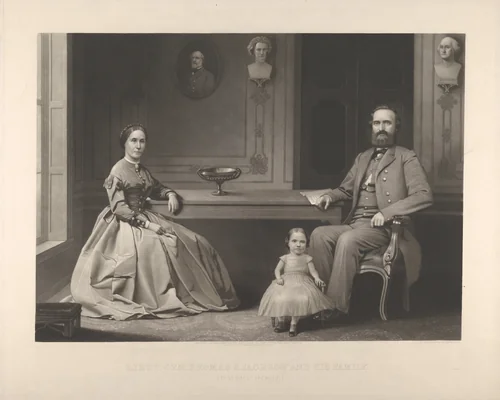 Lieutenant General Thomas J. Jackson and His Family ("Stonewall Jackson") by William Sartain, print, 1866