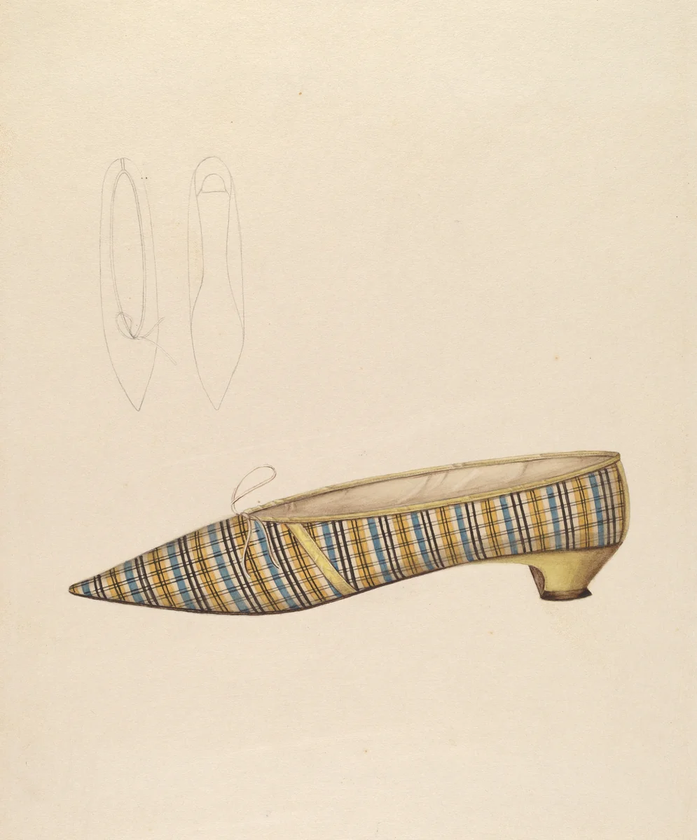 Slipper by Dorothy Gernon, index of american design, 1935-1942