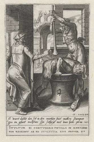 Niets kan dwaasheid verhelpen by Unknown, print, 1557