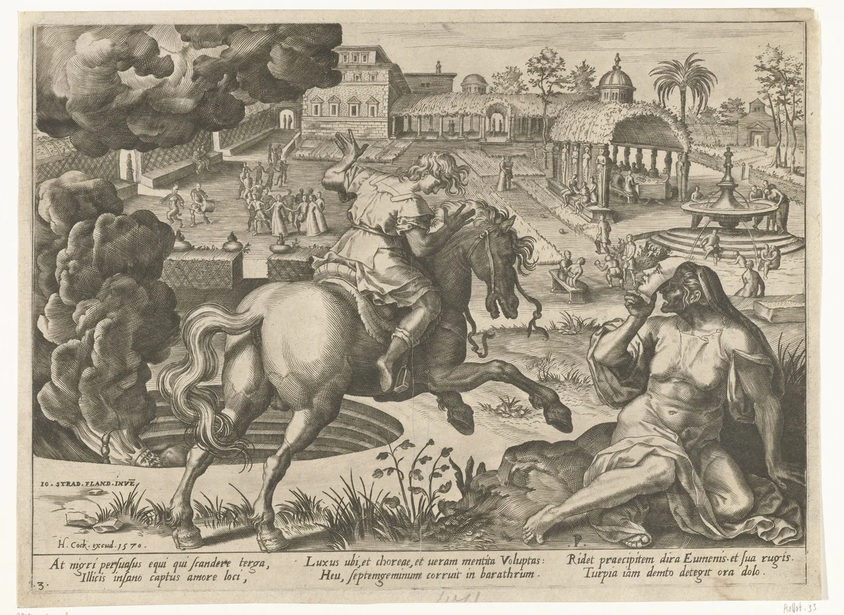 Verlokkingen van weelde by Unknown, print, 1570