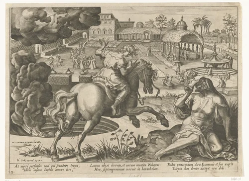Verlokkingen van weelde by Unknown, print, 1570