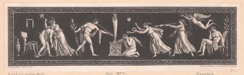 Frieze with Antique Motifs by Louise Pithoud, print, 1760-1799