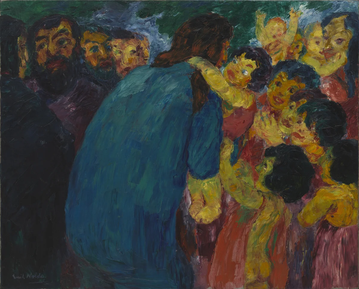 Christ and the Children by Emil Nolde, painting, 1910