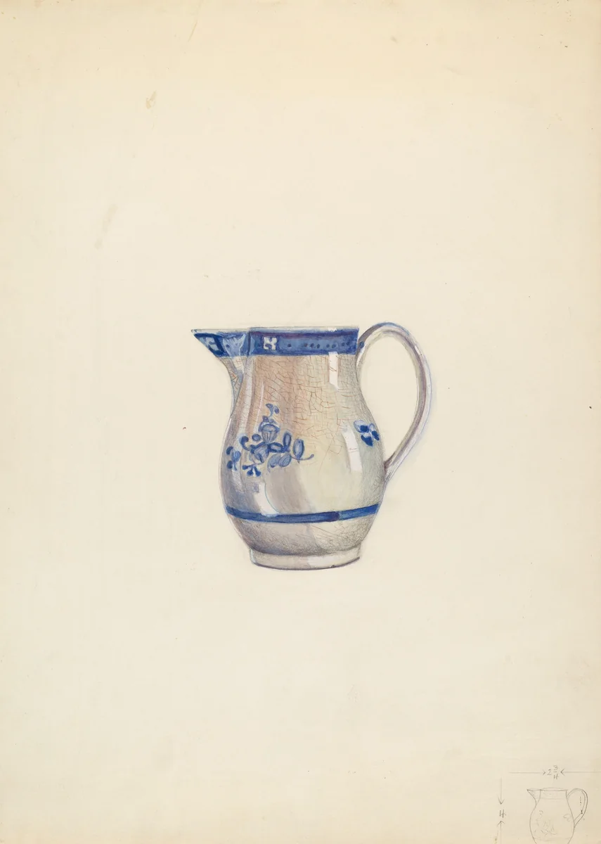 Cream Pitcher by Ella Sterling, index of american design, 1936