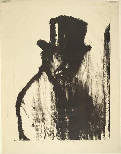 Man in a Top Hat I ( Mann im Zylinder I ) by Emil Nolde, print, 1911