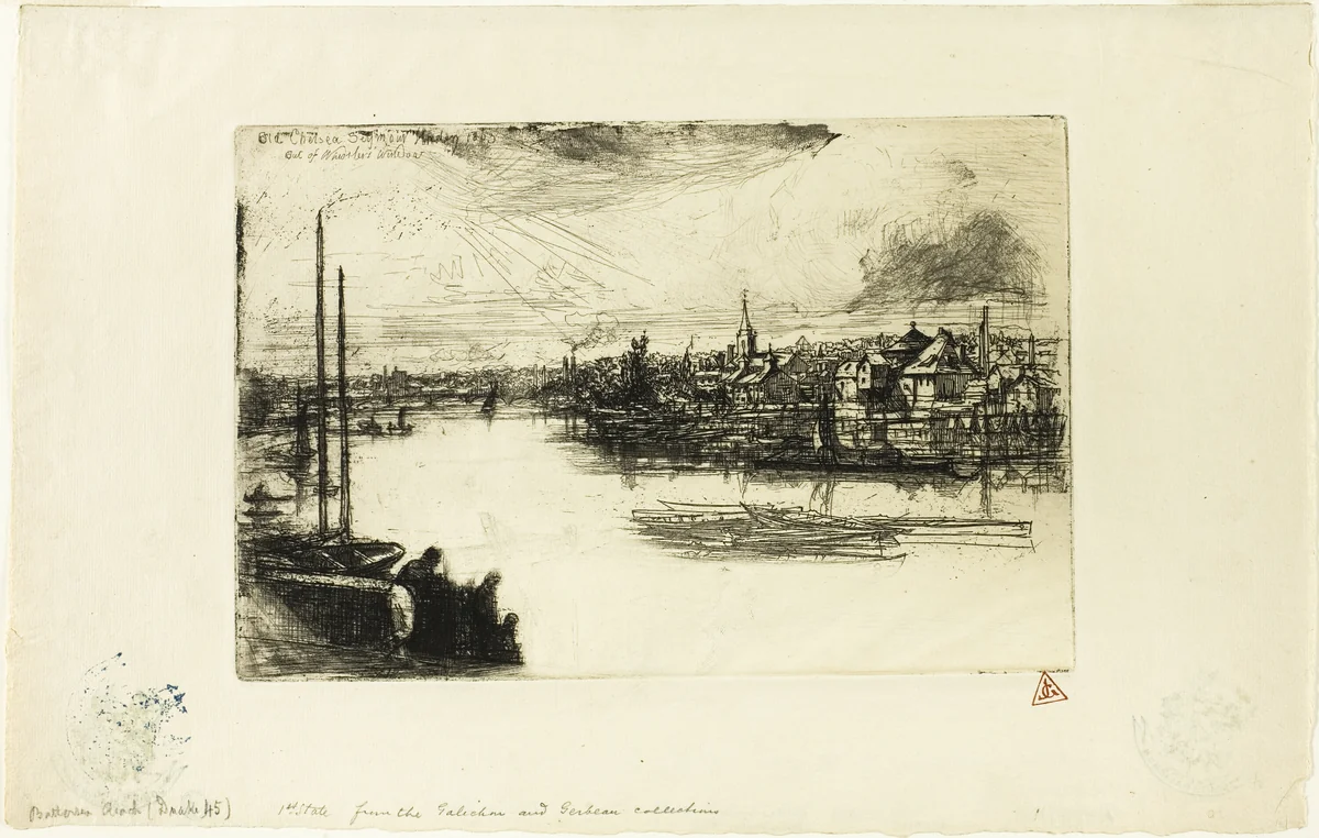 Battersea Reach by Francis Seymour-Haden, print, 1863