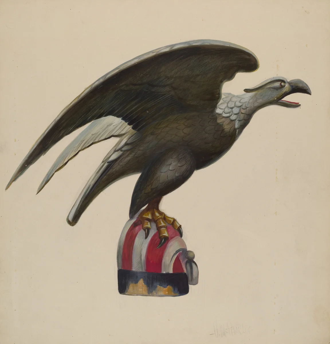 Pilot House Figure (Eagle) by Vincent McPharlin, index of american design, 1937