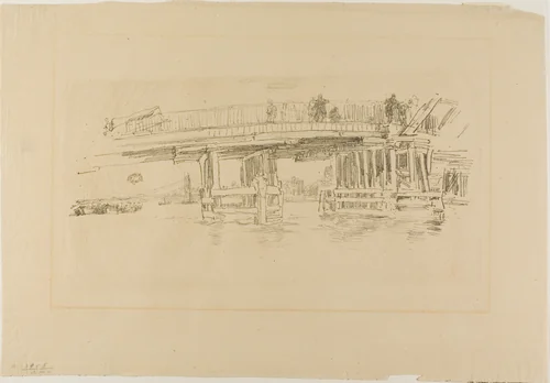 Old Battersea Bridge by James McNeill Whistler, print, 1879-1887