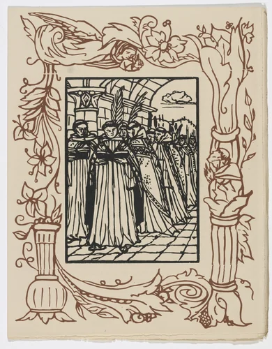 Plate (page 121) from Les Petites Fleurs de St. François (The Little Flowers of St. Francis) by Émile Bernard, illustrated book, 1928