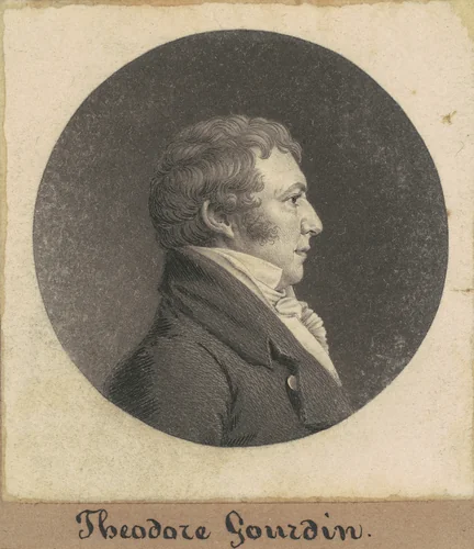 Theodore Gourdin by Charles B. J. Févret de Saint-Mémin, print, 1808-1809