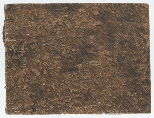 Paste paper with brown design by anonymous, print, 1700-1800