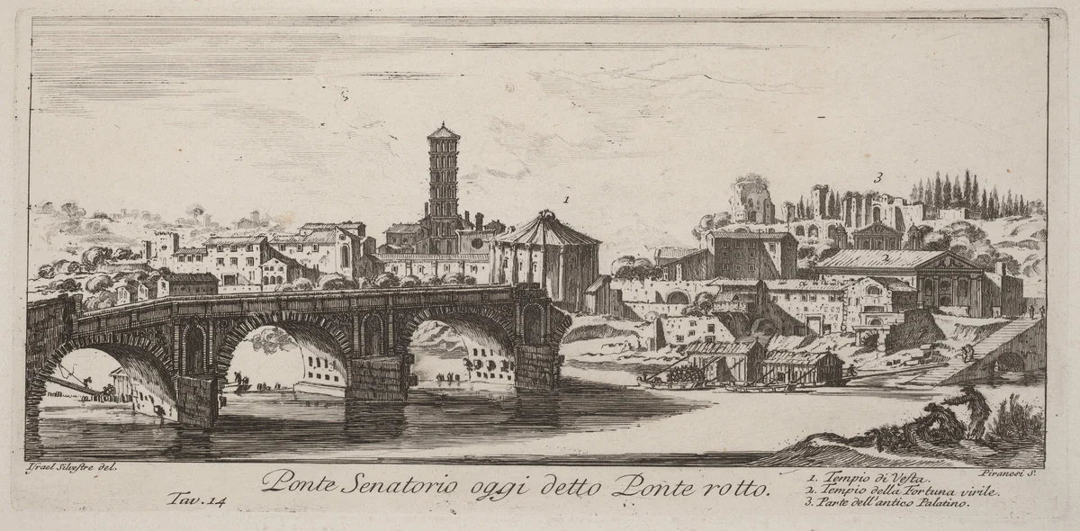 Ponte Senatorio oggi detto Ponte Rotto by Giovanni Battista Piranesi, portfolio, 1748