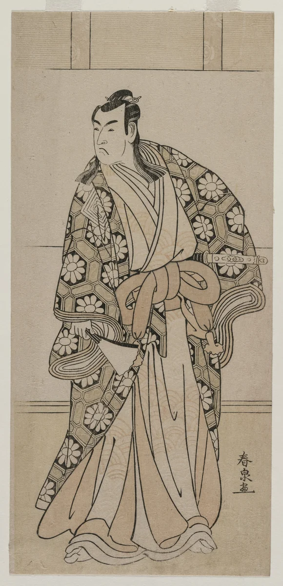 Ichikawa Monnosuke II as a Lord by Katsukawa Shunkō II, print, 1780-1789