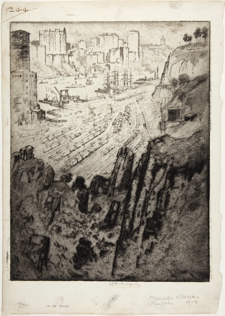 Palisades and Palaces by Joseph Pennell, print, 1908