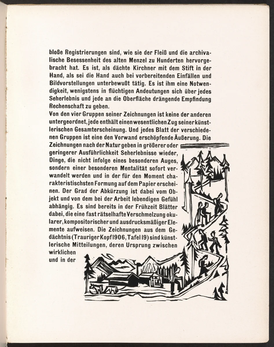 In-text plate from Kirchner Zeichnungen (Kirchner Drawings) by Ernst Ludwig Kirchner, volume, 1925