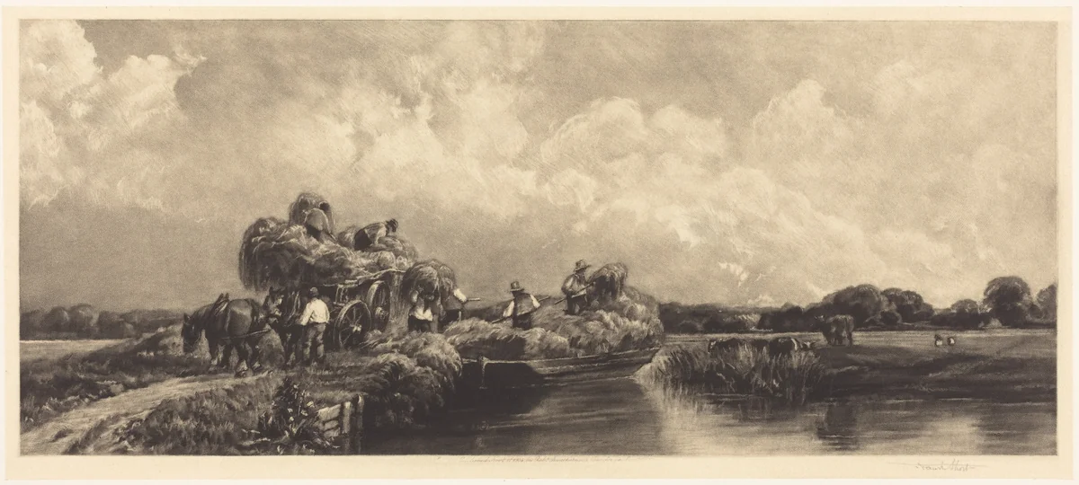A Roman Canal by Frank Short; Peter De Wint, print, 1904