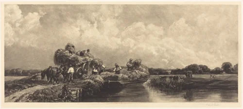 A Roman Canal by Frank Short; Peter De Wint, print, 1904