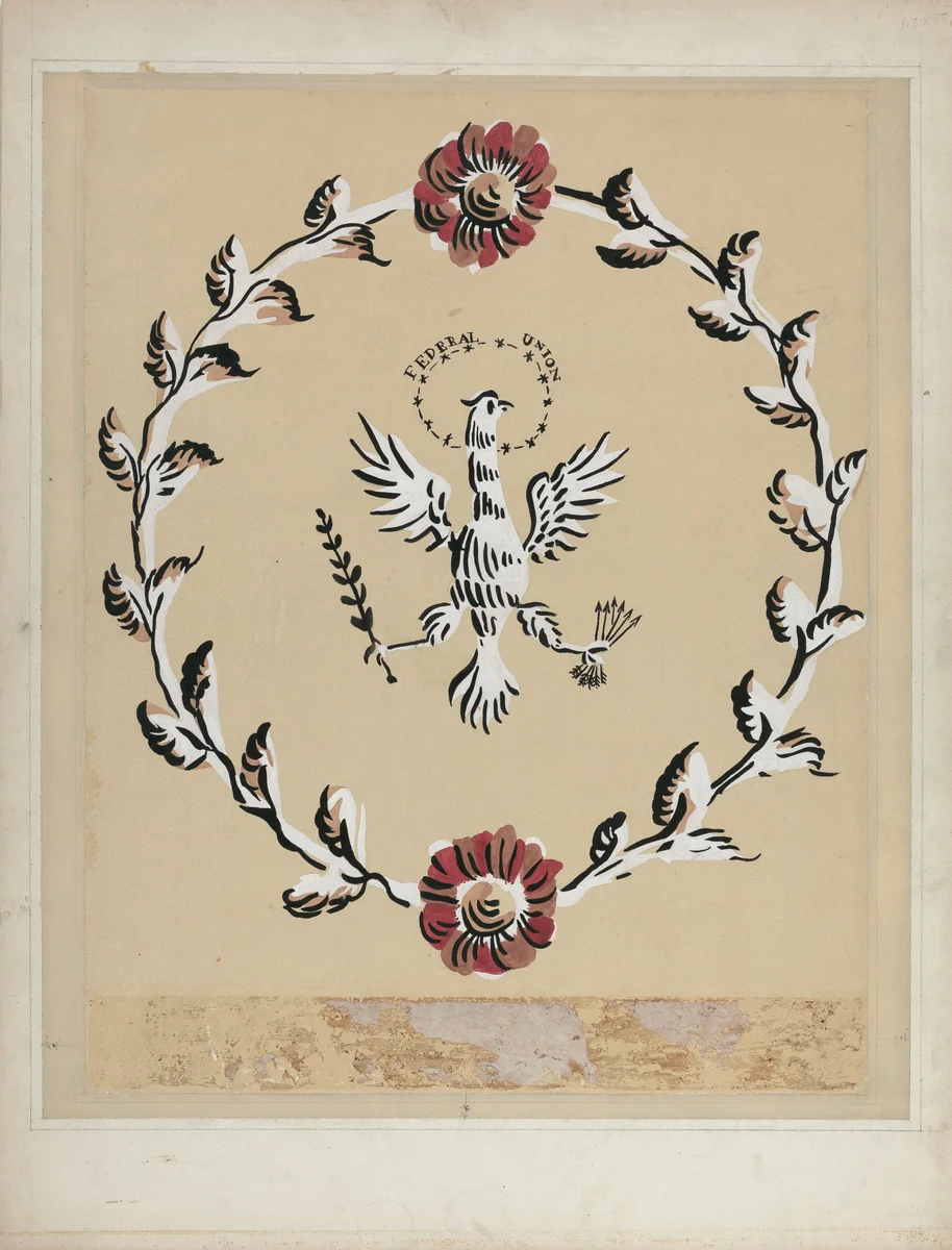 Free Hand Decorated Wall by Michael Lauretano, index of american design, 1940