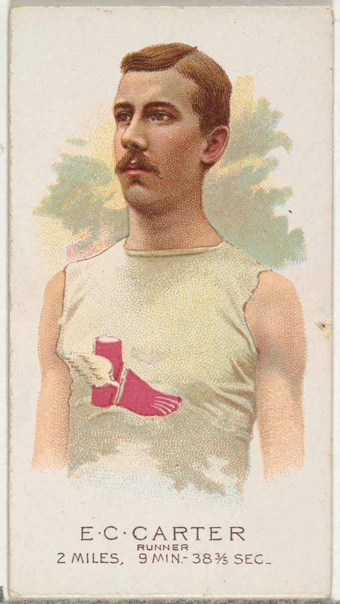 E.C. Carter, Runner, from World's Champions, Series 2 (N29) for Allen & Ginter Cigarettes by Allen & Ginter, print, 1888