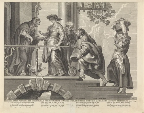 Visitatie by anonymous, print, 1652-1702