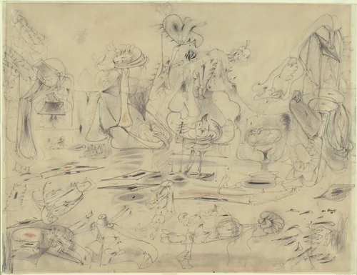 Study for Summation by Arshile Gorky, drawing, 1946