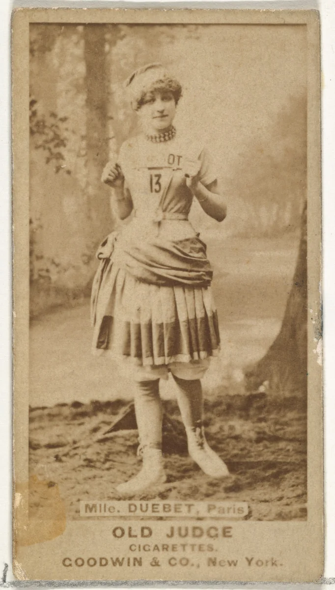 Mlle. Duebet, Paris, from the Actors and Actresses series (N171) for Old Judge Cigarettes by Goodwin & Company, photograph, 1886-1890