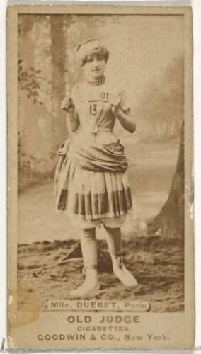 Mlle. Duebet, Paris, from the Actors and Actresses series (N171) for Old Judge Cigarettes by Goodwin & Company, photograph, 1886-1890