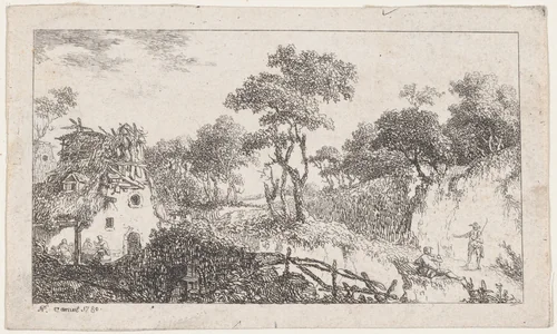 Landscape by Pierre Nicholas Camus, print, 1780
