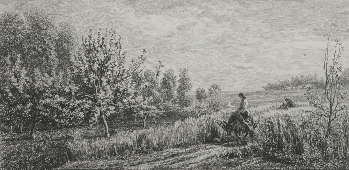 Springtime by Charles-François Daubigny, print, 1857