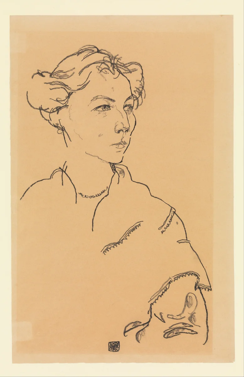 Lilly Steiner by Egon Schiele, drawing, 1918