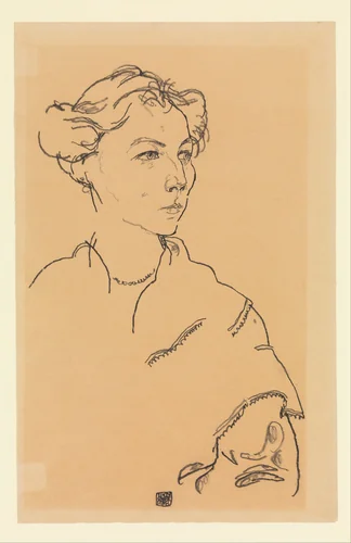 Lilly Steiner by Egon Schiele, drawing, 1918