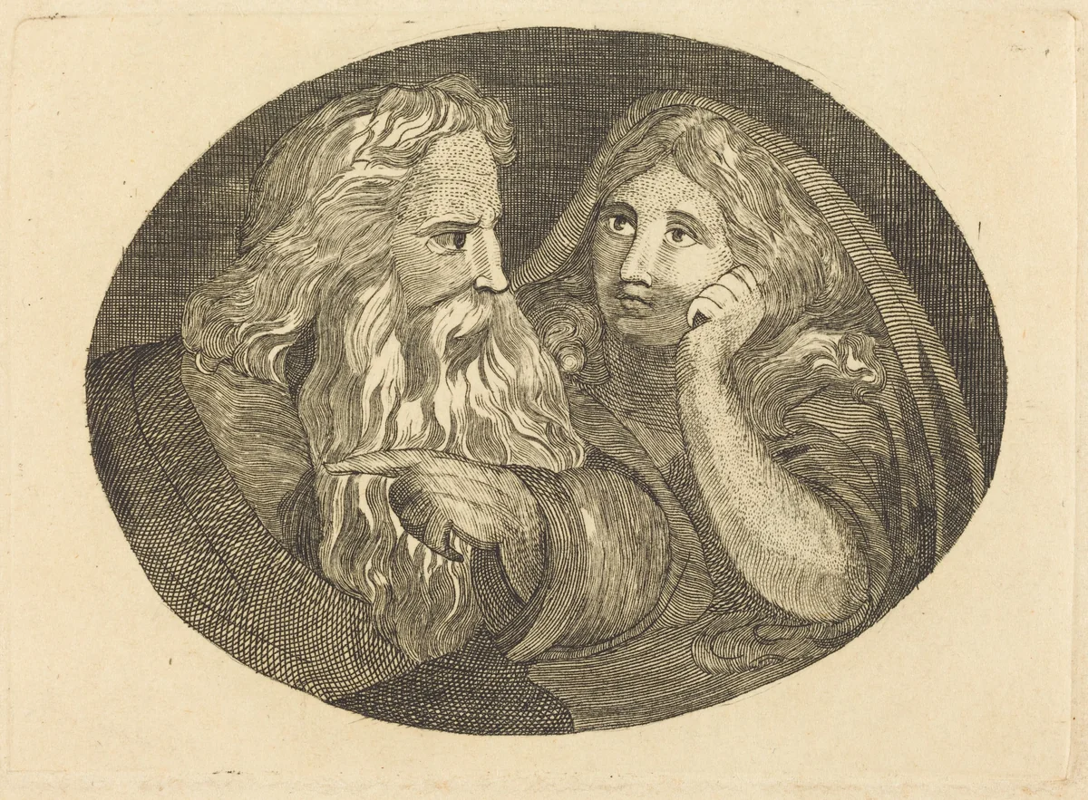 Lear and Cordelia by Thomas Butts, Jr.; William Blake, print, 1806-1808