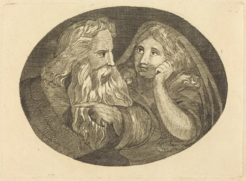 Lear and Cordelia by Thomas Butts, Jr.; William Blake, print, 1806-1808
