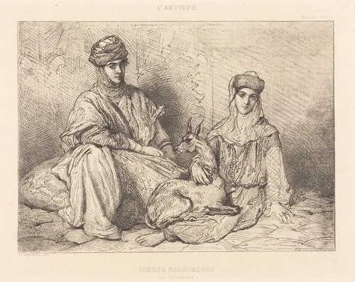 Femmes Mauresques de Constantine by Théodore Chassériau, print, 1851