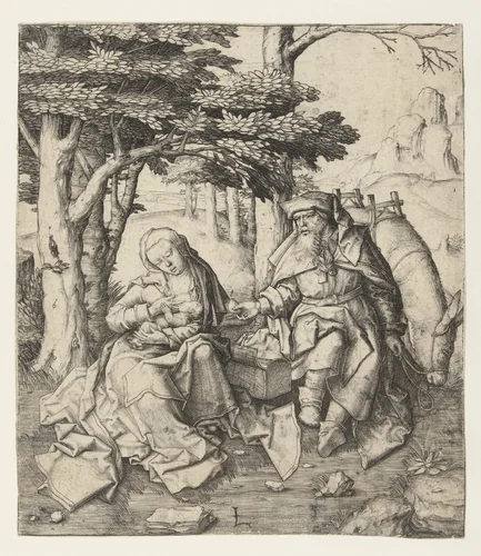 Rest on the Flight into Egypt by Unknown, print, 1504-1508