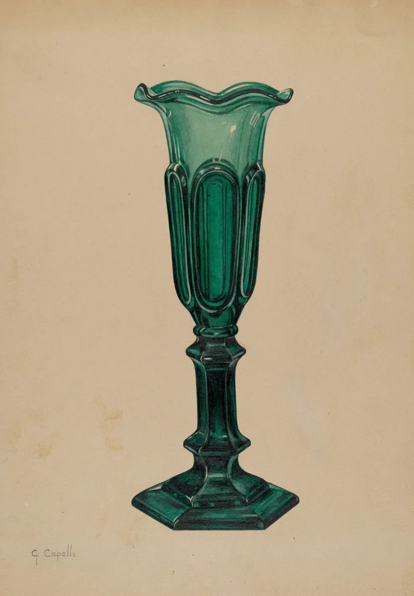 Vase by Giacinto Capelli, index of american design, 1937