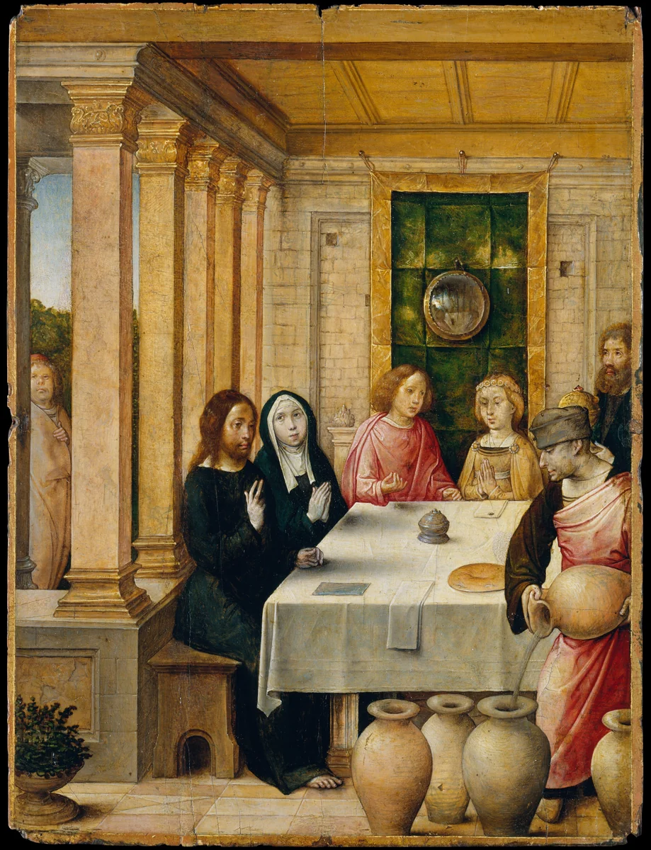 The Marriage Feast at Cana by Juan de Flandes, painting, 1492-1502