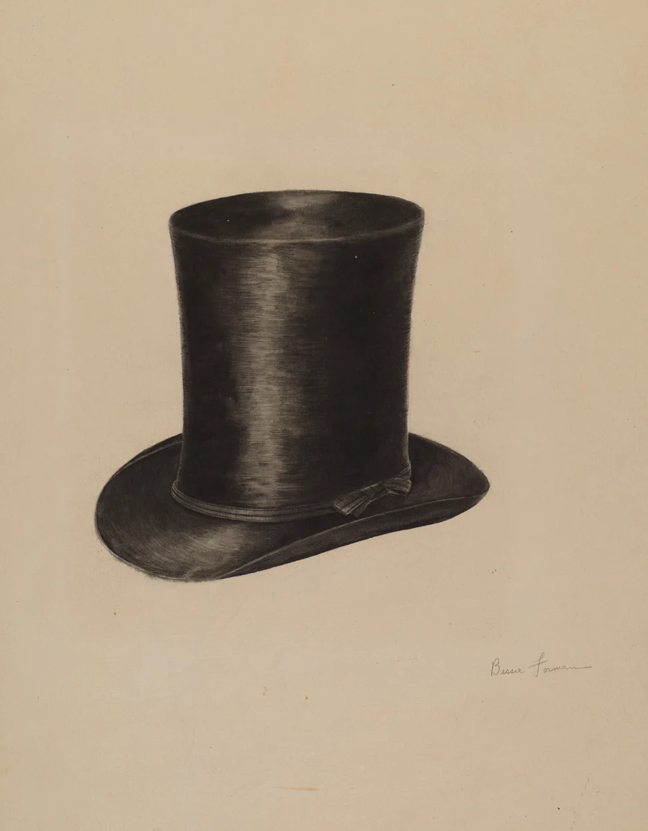 Man's Hat by Bessie Forman, index of american design, 1935-1942