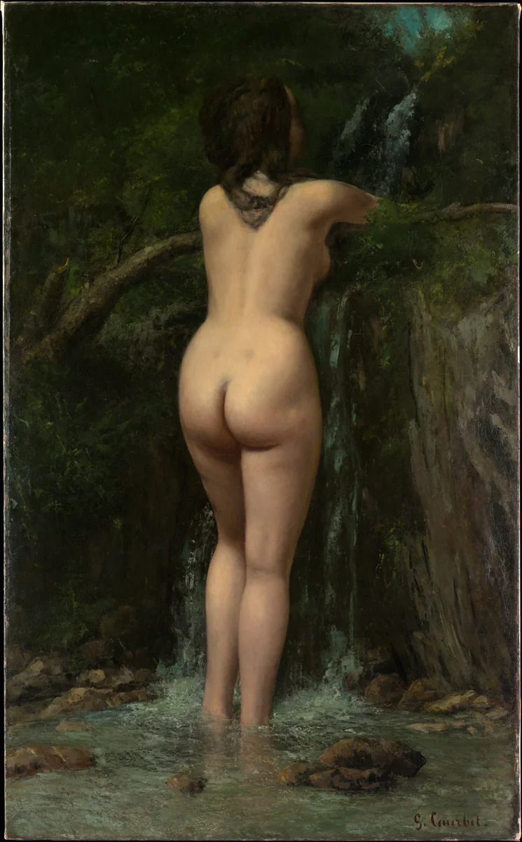 The Source by Gustave Courbet, painting, 1862