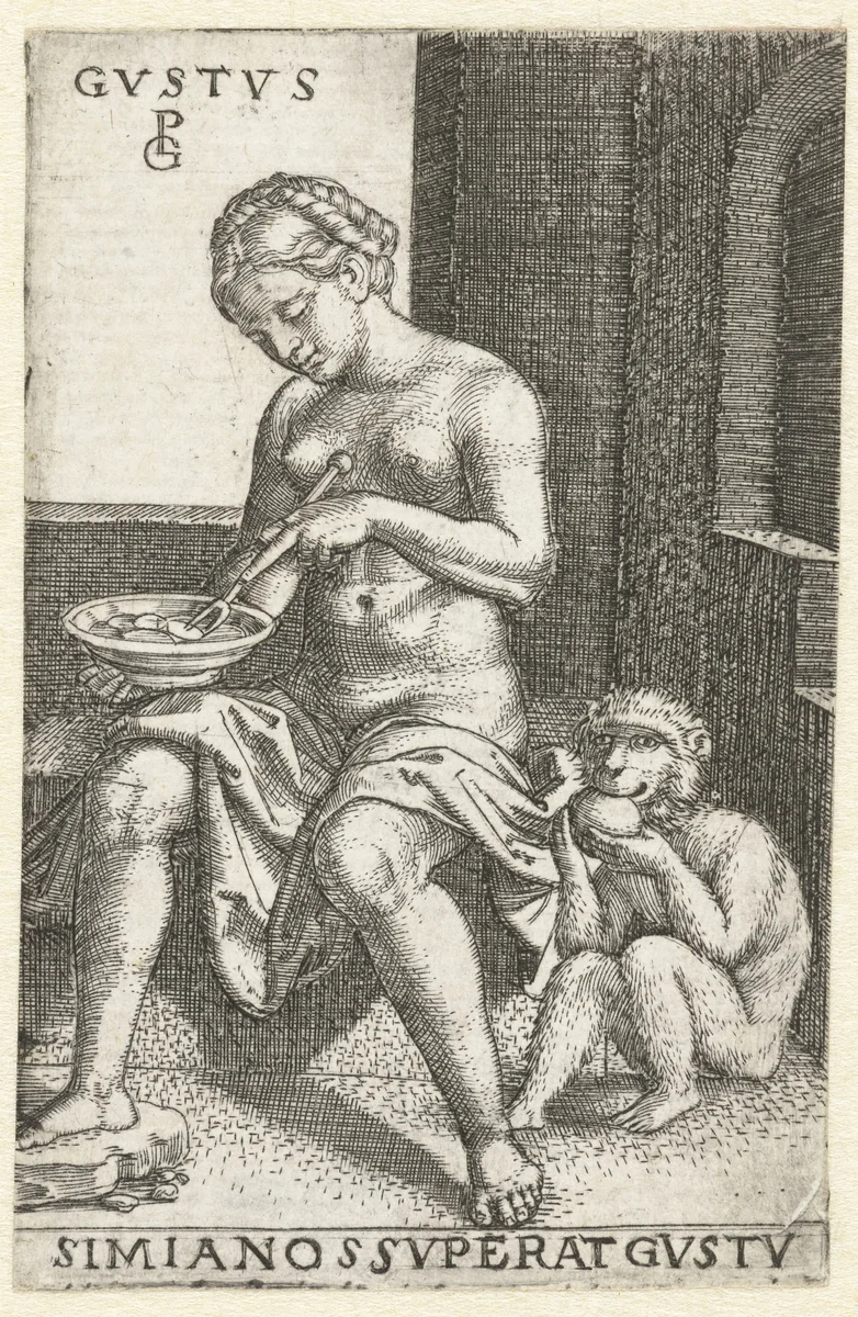 Smaak (Gustus) by Unknown, print, 1542-1546